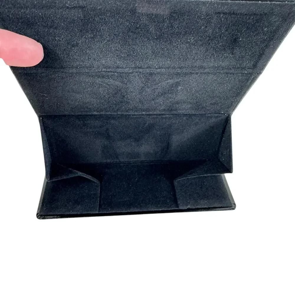 Furla Black Triangular Collapsible Lined Magnetic Closure Eyeglass Case
